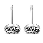 Plain Silver Trinity knot Stud Earrings, ep270
